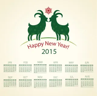 2015新年日历矢量素材