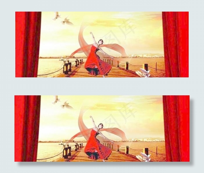 白鸽与少女 舞蹈少女 白鸽 码头 ...