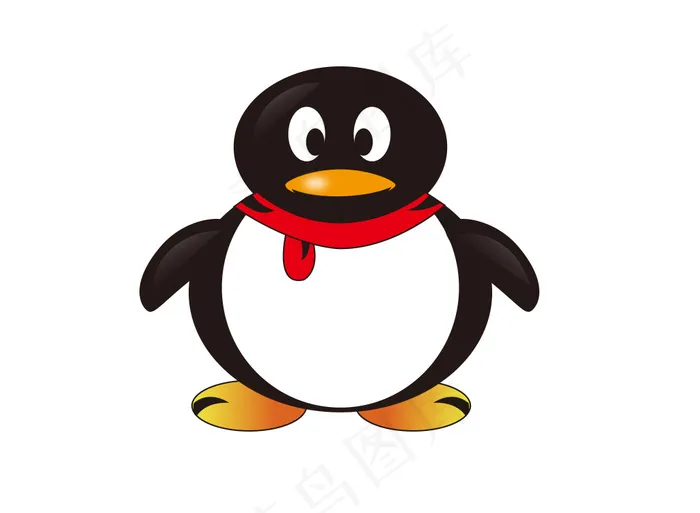 呆萌的企鹅ai矢量模版下载