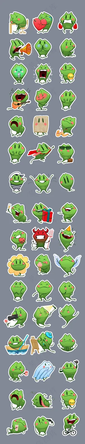 卡通青蛙动物设计设计元素自然素材蝌...