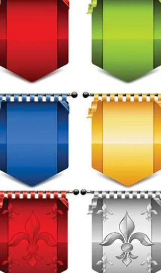 欧式挂旗矢量素材