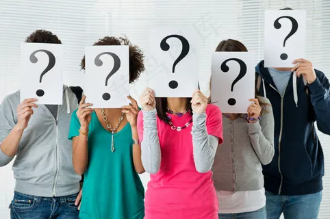 手拿问号图片人物