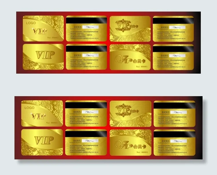 金色钻石会员卡cdr矢量模版下载