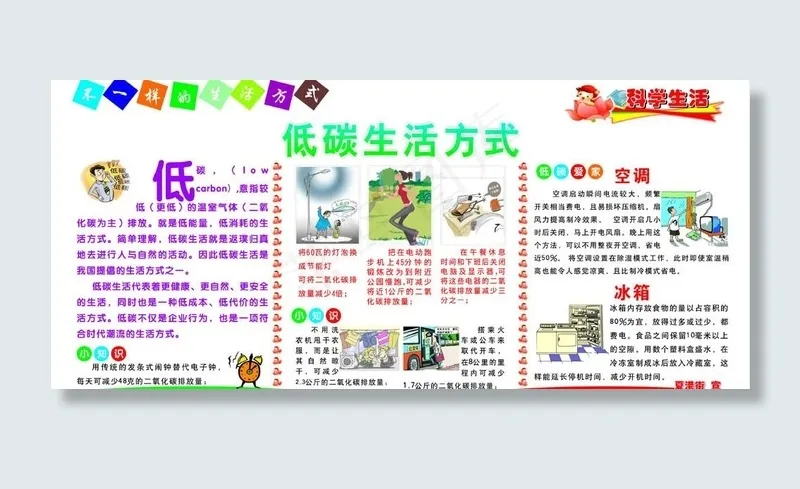 低碳生活图片cdr矢量模版下载