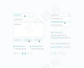 音乐调节界面矢量素材