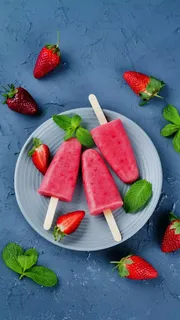 草莓雪糕高清摄影图片 草莓雪糕高清摄影图片