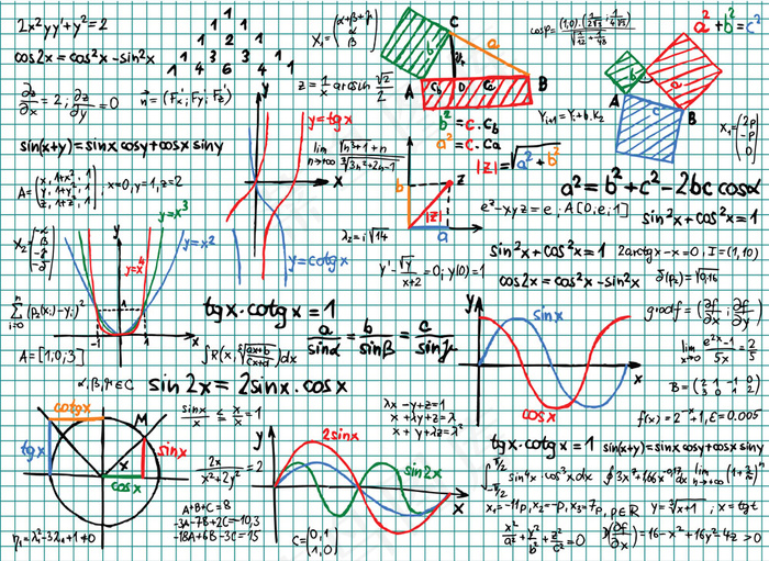 数学草稿图02—矢量素材