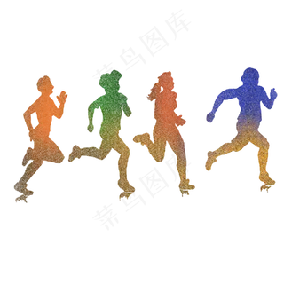 奔跑冲刺彩色免抠元素奔跑冲刺彩色免抠元素