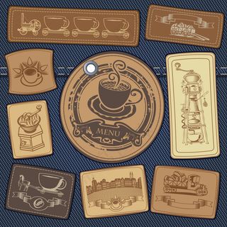 经典咖啡标签矢量素材04
