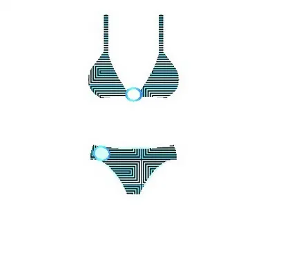 花纹比基尼矢量素材eps,ai矢量模版下载