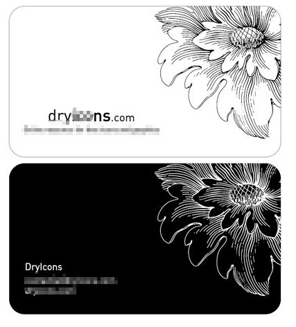 黑白简约名片设计模板