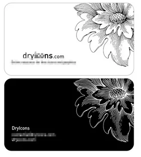 黑白简约名片设计模板