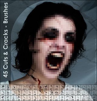 各种裂纹伤痕ps笔刷