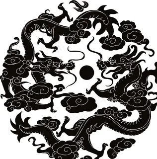 中国龙矢量素材图片