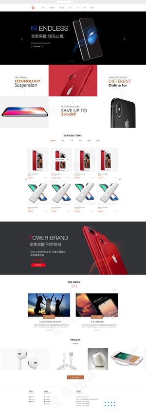 2018iphone手机科技简约主...