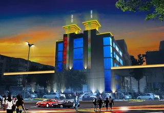 紧急救援中心楼体亮化