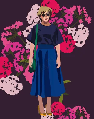 黑色连衣裙设计图