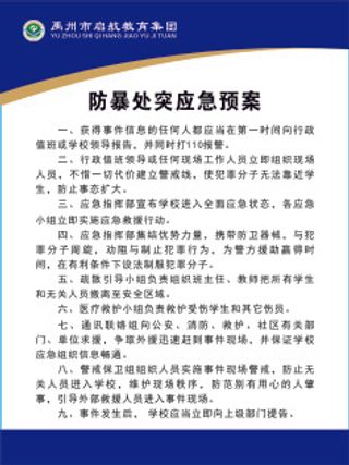 防暴处突应急预案