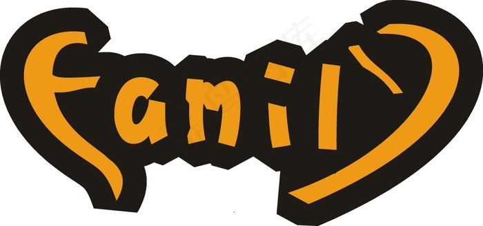 FAMILY艺术字cdr矢量模版下载