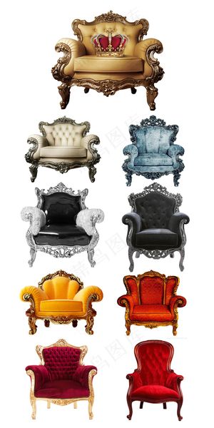 古典高档欧式沙发png免扣素材