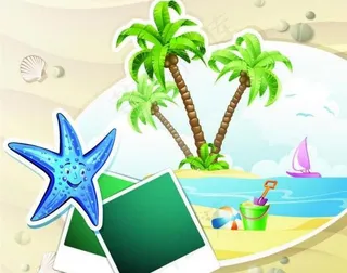 夏日海滩图片