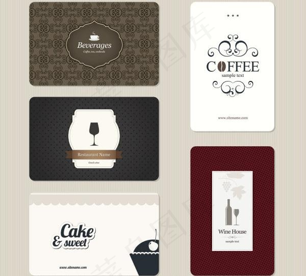 精美餐厅名片图片