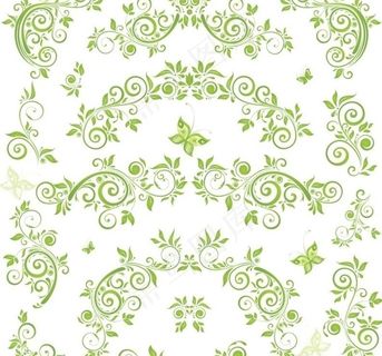 绿色花纹图片