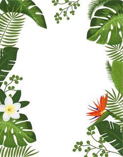 手绘热带棕树林矢量背景