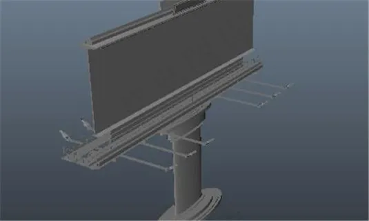 路边广告牌游戏模型素材