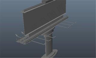 路边广告牌游戏模型素材