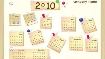 2010日历年矢量可爱