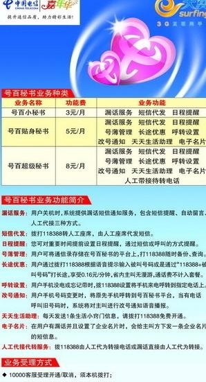 中国电信3g天翼宣传单页图片