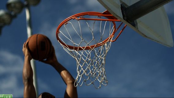 扣篮过程实拍素材