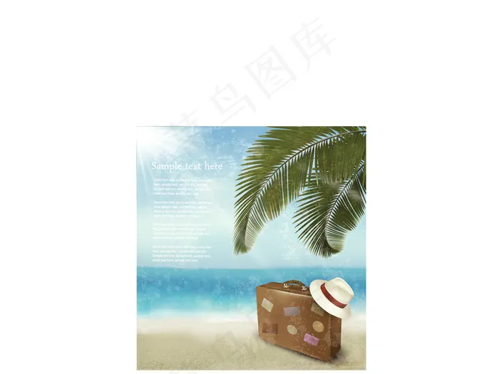 美丽的海滩背景矢量素材03