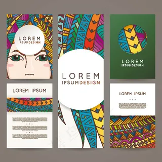 时尚彩色名片设计