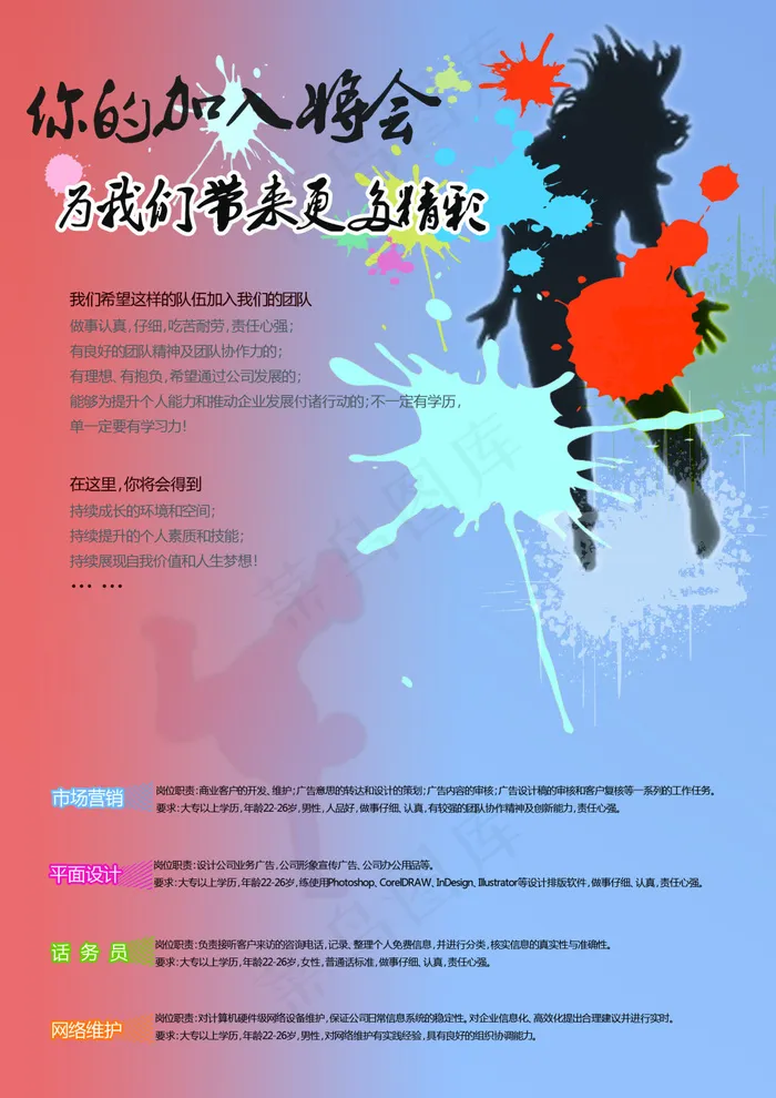 招聘模板psd模版下载
