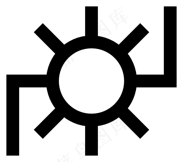 日本地图符号电厂剪贴画