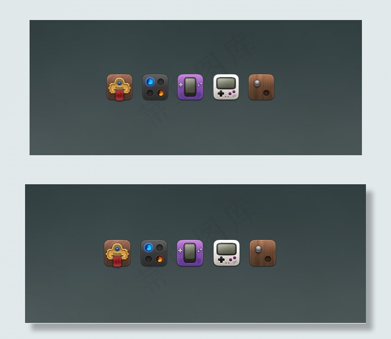 游戏类型图标PSD素材