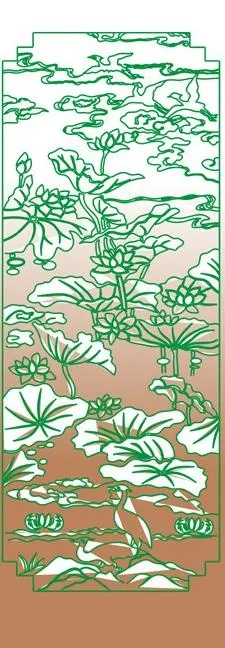 荷花 鸟图片cdr矢量模版下载