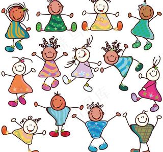 可爱卡通儿童花样姿势图片