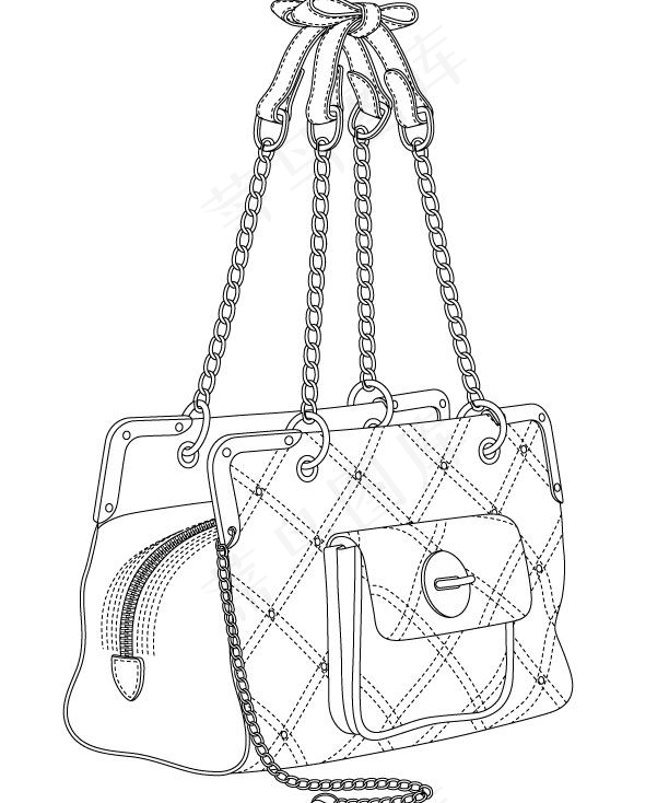 线构时尚包图片