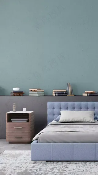 卧室床高清摄影图片