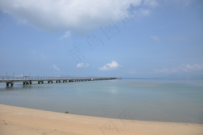 海南鹿回头国宾馆海滩栈桥图片