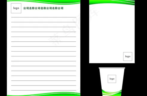 矢量信纸便签杯子图片