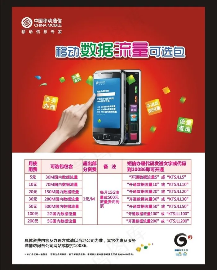 移动流量包图片cdr矢量模版下载