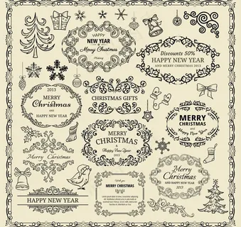 古典欧式圣诞花纹图片 古典欧式圣诞花纹图片