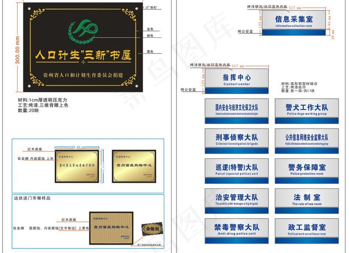 导视牌标牌设计图片cdr矢量模版下载