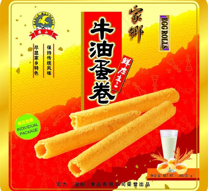 蛋卷包装图片cdr矢量模版下载