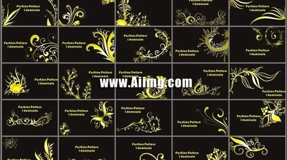 花纹名片背景矢量素材