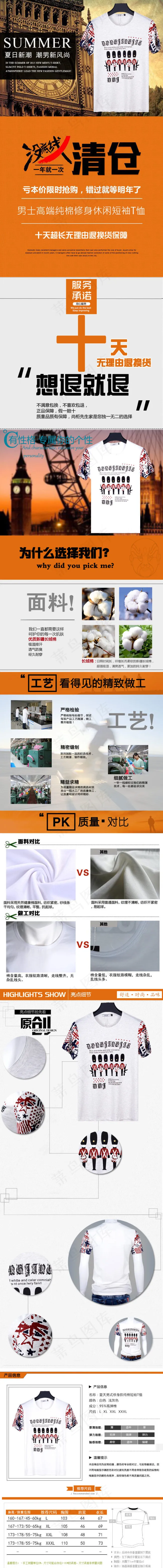 淘宝男装宝贝详情页psd模版下载